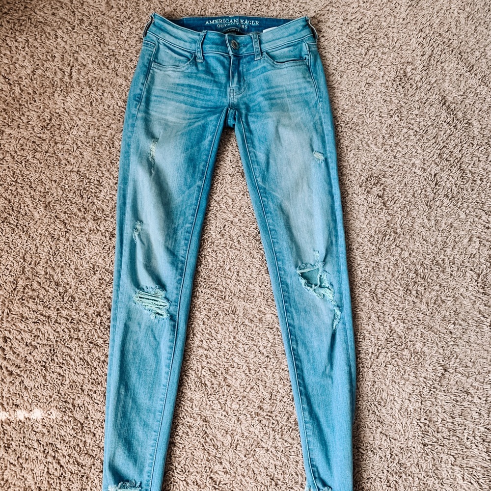Light Blue American Eagle Ripped Jeans